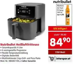 Interspar Nutribullet Heißluftfritteuse Angebot