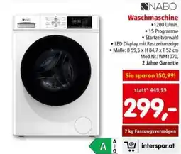 Interspar NABO Waschmaschine Angebot