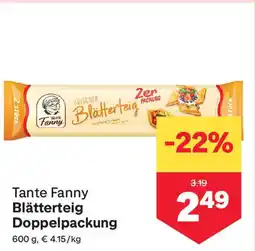 MPreis Tante Fanny Blätterteig Doppelpackung Angebot