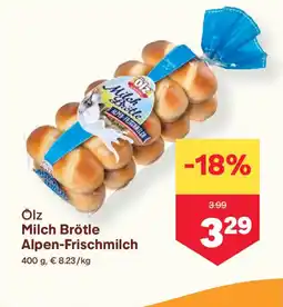 MPreis Milch Brötle Alpen-Frischmilch Angebot