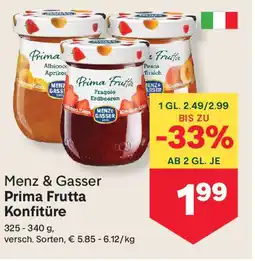 MPreis Menz & Gasser Prima Frutta Konfitüre Angebot