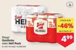 MPreis Stiegl Goldbräu oder Hell Pack Angebot