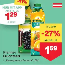 MPreis Pfanner Fruchtsaft Angebot