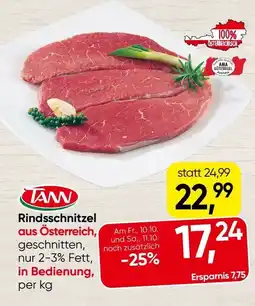 Spar Rindsschnitzel aus österreich Angebot
