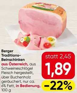 Spar Berger traditions beinschinken Angebot