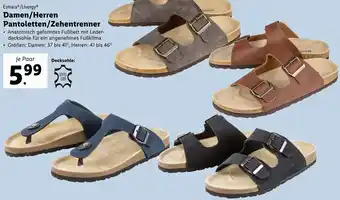 Lidl Esmara / Livergy Damen/Herren Pantoletten/Zehentrenner Angebot