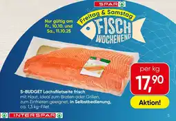 Spar S budget lachsfiletseite frisch Angebot
