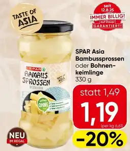 Spar Spar asia bambussprossen oder bohnen keimlinge Angebot