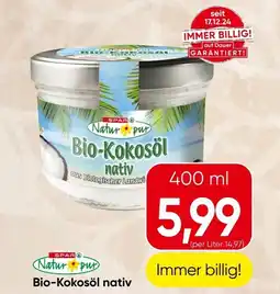 Spar Bio kokosöl nativ Angebot