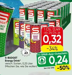 Spar S budget energy drink Angebot