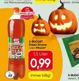 Spar S budget eistee zitrone oder pfirsich Angebot