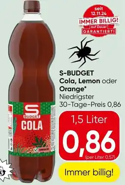 Spar S budget cola lemon oder orange Angebot