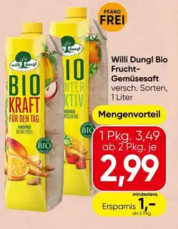 Spar Willi dungl bio frucht gemüsesaft Angebot