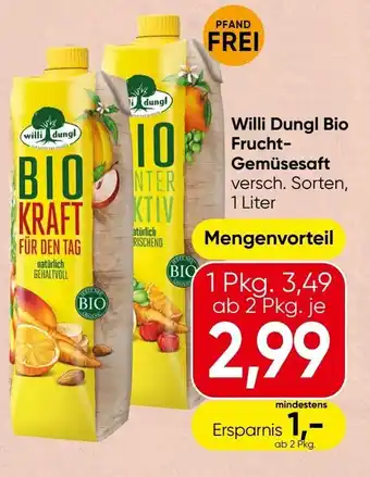Spar Willi dungl bio frucht gemüsesaft Angebot
