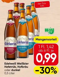 Spar Edelweiß weißbier hefetrüb, hofbräu oder dunkel Angebot