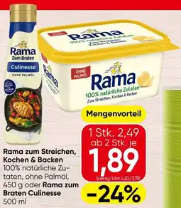 Spar Rama zum streichen, kochen & backen oder rama zum braten culinesse Angebot
