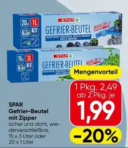 Spar SPAR Gefrier Beutel mit Zipper Angebot