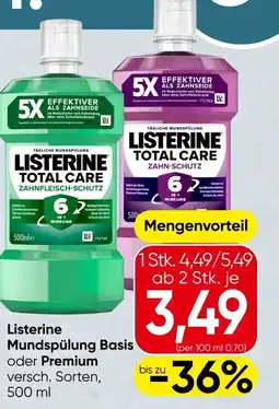 Spar Listerine mundspülung basis oder premium Angebot