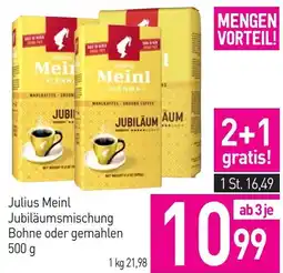 Sutterlüty Julius Meinl Jubiläumsmischung Bohne oder gemahlen Angebot