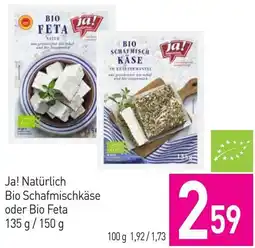 Sutterlüty Ja! Natürlich Bio Schafmischkäse oder Bio Feta Angebot