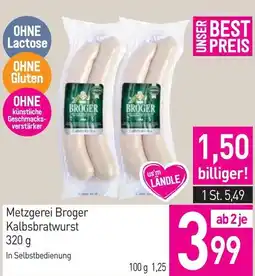 Sutterlüty Metzgerei Broger Kalbsbratwurst Angebot