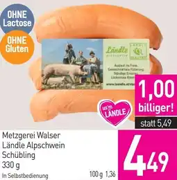 Sutterlüty Metzgerei Walser Ländle Alpschwein Schübling Angebot