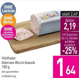 Sutterlüty Hütthaler Attersee Wurst klassik Angebot