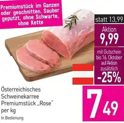 Sutterlüty Österreichisches Schweinekarree Premiumstück Angebot