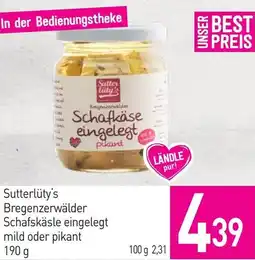 Sutterlüty Sutterlüty's Bregenzerwälder Schafskäsle eingelegt mild oder pikant Angebot