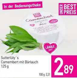 Sutterlüty Sutterlüty's Camembert mit Bärlauch Angebot