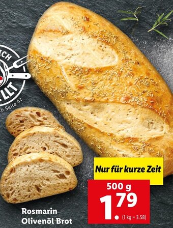 Lidl Rosmarin Olivenöl Brot 500 g Angebot