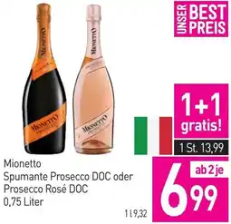 Sutterlüty Mionetto Spumante Prosecco DOC oder Prosecco Rosé DOC Angebot