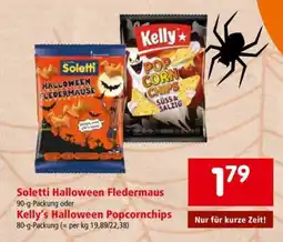 Interspar Soletti Halloween Fledermaus oder Kelly's Halloween Popcornchips Angebot