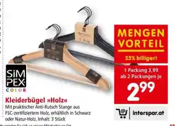 Interspar KLEIDERBÜGEL HOLZ Angebot