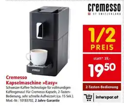 Interspar Cremesso Kapselmaschine Easy Angebot