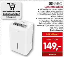 Interspar Nabo Luftentfeuchter Angebot