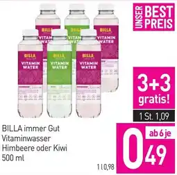 Sutterlüty BILLA immer Gut Vitaminwasser Himbeere oder Kiwi Angebot