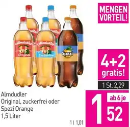 Sutterlüty Almdudler Original, zuckerfrei oder Spezi Orange Angebot