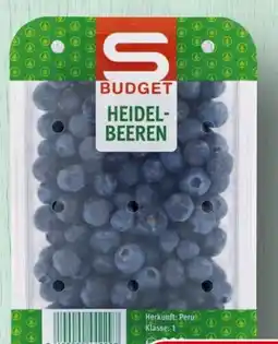 Spar S Budget Heidelbeeren Angebot