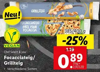 Lidl Chef Select & You Focacciateig Grillteig Angebot