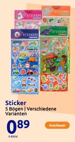Action Sticker Angebot