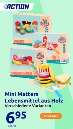 Action Mini Matters Lebensmittel aus Holz Angebot