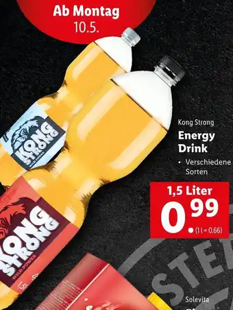 Lidl Kong Strong Energy Drink 1,5 Liter Angebot