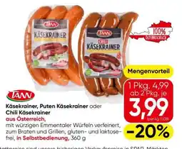 Eurospar Käsekrainer, Puten Käsekrainer oder Chili Käsekrainer Angebot