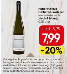 Eurospar Huber Markus Gelber Muskateller Angebot