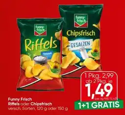 Eurospar Funny Frisch Riffels oder Chipsfrisch Angebot