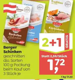 ADEG Berger Schinken geschnitten diu. Sorten Angebot