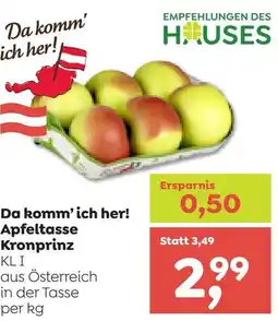 ADEG Da komm' ich her! Apfeltasse Kronprinz Angebot