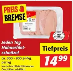 Nah&Frisch Jeden Tag Hühnerfilet- schnitzel Angebot