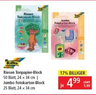 Pagro Diskont Riesen Tonpapier-Block Angebot